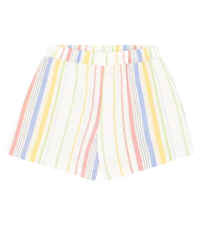 The New Society Kids' Torrance Striped Cotton Shorts In Multicolor