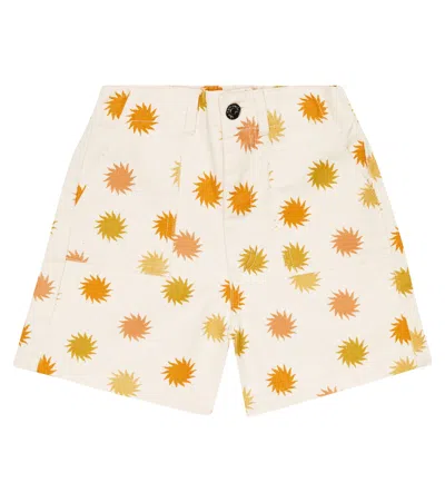 The New Society Kids' Bedruckte Shorts Tramonto Aus Baumwolle In Sole Print