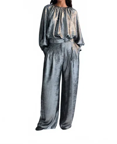 The New Society Uxia Pant In Silver In Gray