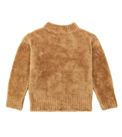 The New Society Kids' Viktor Cotton-blend Sweater In Brown