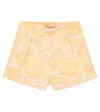 The New Society Vittoria Floral Cotton Shorts In Vittoria Jacquard
