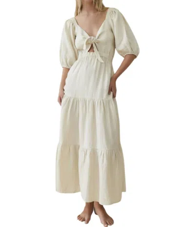 The New Society Women Vermont Dress In Natural In White