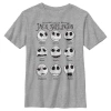 The Nightmare Before Christmas Boy's  Emotions Of Jack Skellington  Graphic T-shirt In Gray