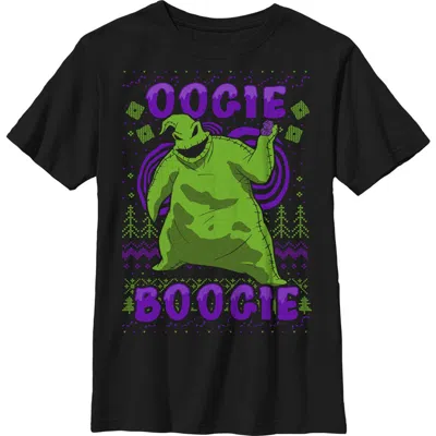 The Nightmare Before Christmas Kids' Boy's  Oogie Boogie Ugly Sweater  Graphic T-shirt In Black