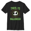 The Nightmare Before Christmas Boy's  This Is Halloween Jack Face  Graphic T-shirt In Black