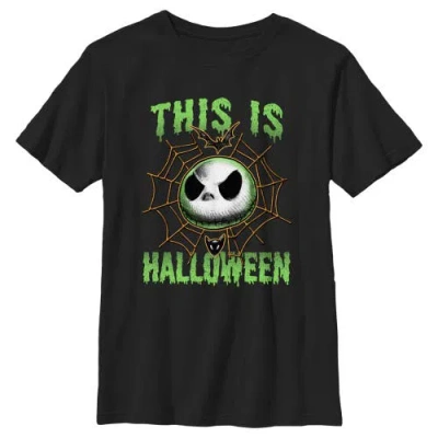 The Nightmare Before Christmas Kids' Boy's  This Is Halloween Jack Face  Graphic T-shirt In Black