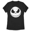 The Nightmare Before Christmas Halloween Jack Skellington Big Face  Graphic T-shirt In Black