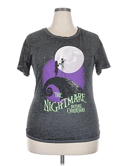 Pre-owned The Nightmare Before Christmas Short Sleeve T-shirt In Gray