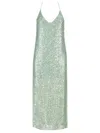 The Nina Studio Woman Midi Dress Light Green Size M Polyester In Silver
