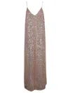 The Nina Studio Afrodite Sequin Dress In Gold