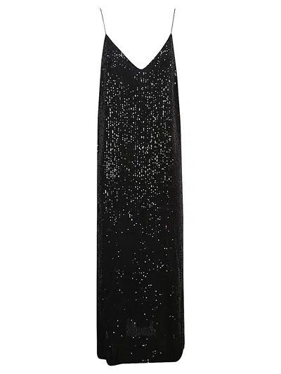 The Nina Studio Afrodite Sequin Short Dress In Black