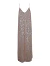 The Nina Studio Afrodite Sequin Dress In Gold