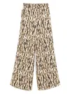 The Nina Studio Animal-print Palazzo Pants In Neutrals