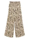 The Nina Studio Animal-print Palazzo Pants In Neutrals