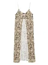 The Nina Studio Animal-print Top In Neutrals