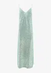 The Nina Studio Woman Midi Dress Light Green Size M Polyester In Green