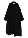 The Nina Studio Asymmetric Coat In Black