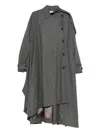 The Nina Studio Asymmetric Coat In Gray