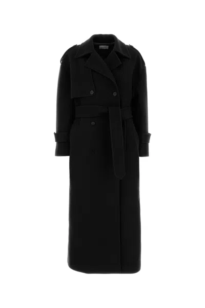 The Nina Studio Cappotto In Lana Nera Donna In Black