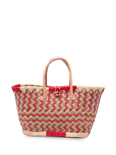 The Nina Studio Clotilde Woven-design Tote Bag In Multi