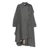 The Nina Studio Asymmetric Coat In Gray