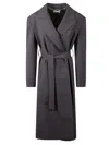 The Nina Studio Coat With Belt In Gray