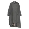 The Nina Studio Asymmetric Coat In Gray