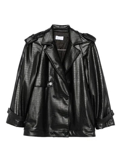 THE NINA STUDIO DOUBLE-BREASTED LEATHER JACKET