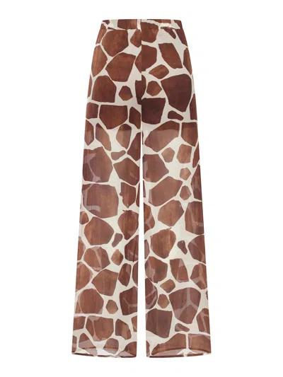 The Nina Studio Georgette Pants In Multicolour