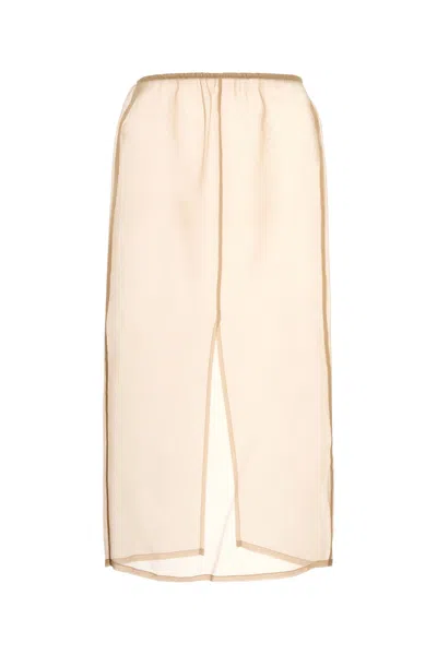The Nina Studio Gonna In Seta Rosa Carne Donna In Neutral