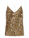 The Nina Studio Leopard Print Georgette Top In Multicolour