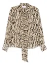 The Nina Studio Leopard-print Shirt In Neutrals