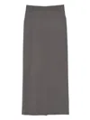 The Nina Studio Pinstripe Maxi Skirt In Gray