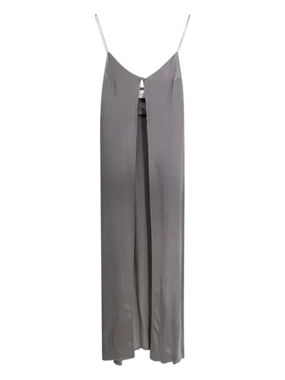 The Nina Studio Satin Vest In Gray
