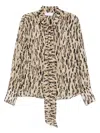 The Nina Studio Leopard-print Shirt In Brown