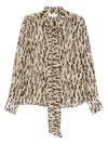 The Nina Studio Leopard-print Shirt In Brown
