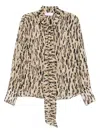 The Nina Studio Leopard-print Shirt In Brown