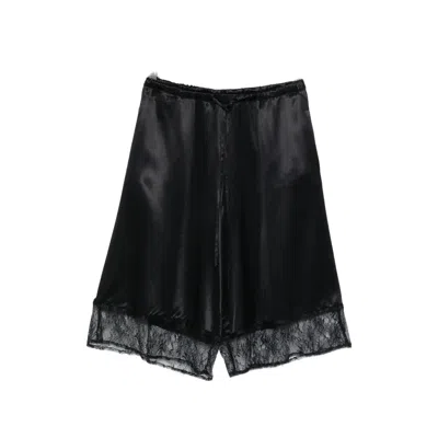 The Nina Studio Lace-detail Shorts In Black