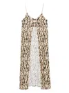The Nina Studio Animal-print Top In Brown