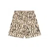 The Nina Studio Relaxed Fit Sand Animal Print Shorts In Neutral