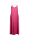 The Nina Studio Woman Maxi Dress Fuchsia Size M Silk In Pink