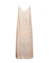 The Nina Studio Woman Midi Dress Beige Size M Polyester In Beige