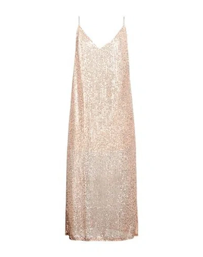 The Nina Studio Woman Midi Dress Beige Size M Polyester