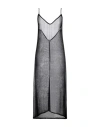 The Nina Studio Woman Midi Dress Black Size L Polyester In Black