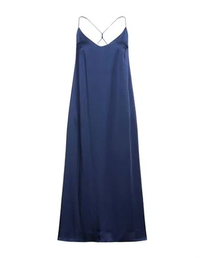 The Nina Studio Woman Midi Dress Navy Blue Size L Polyester