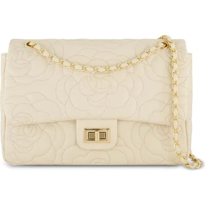 The Noli Shop Alessia Rose Embossed Leather Bag In Neutral