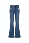 The Noli Shop Allegra Bootcut Jean - Medium Blue In Blue