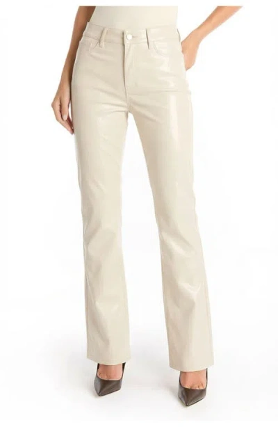 The Noli Shop Aria Coated Flare Jean In White