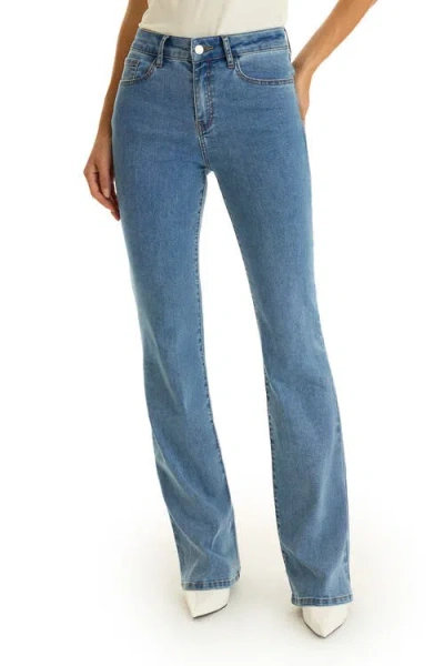 The Noli Shop Aria Flare Jean In Blue