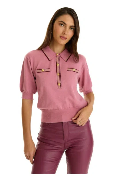 The Noli Shop Bobbi Polo Shirt In Pink